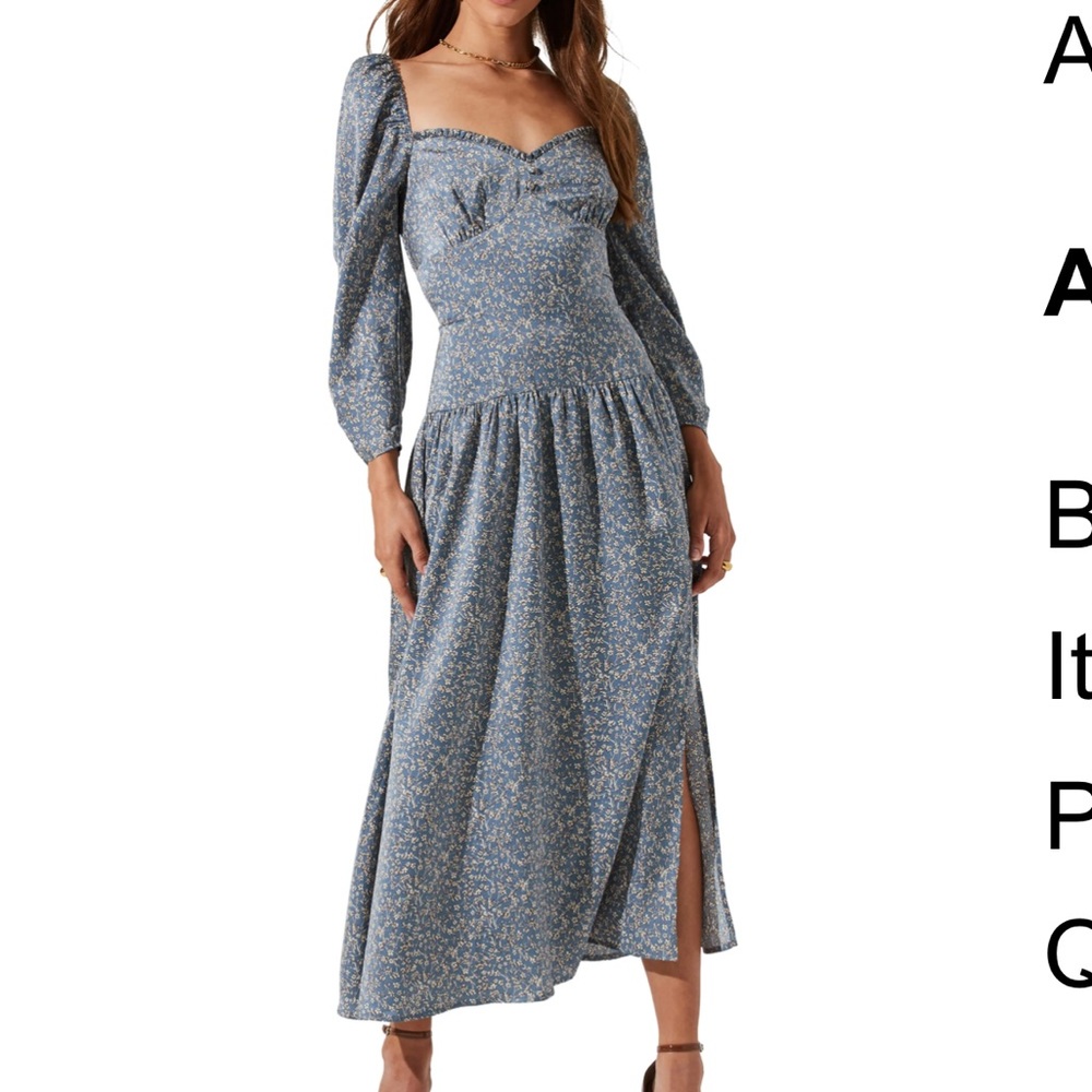 NWT ASTR Puff Sleeve dress